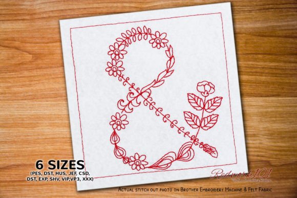 Ampersand with Rose Bluework Embroidery Review for Craft Fair Success