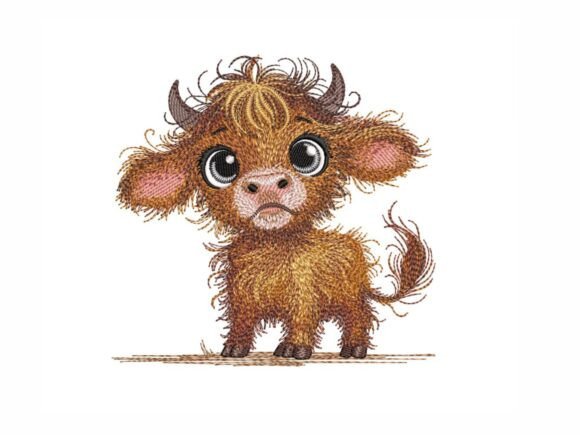 Baby Highland Cow Embroidery Design Review