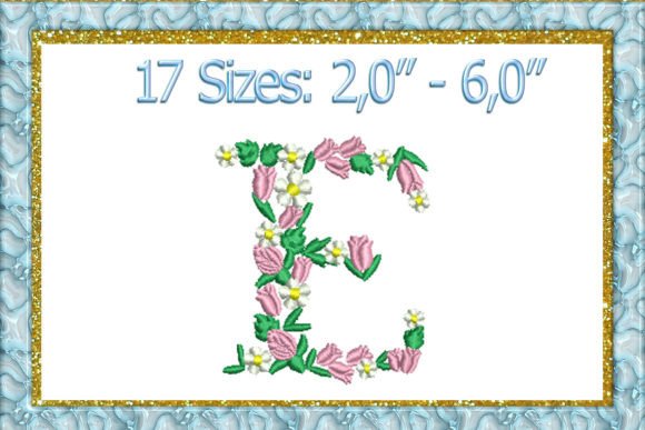 Letter E Embroidery for Personalized Gifts