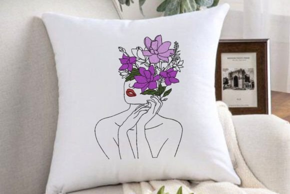 Young Beautiful Woman with Flowers: A Designer's Take